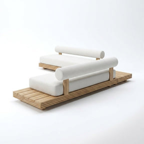 Cielo L Shaped Sofa (Right Hand, Teak) — Back View