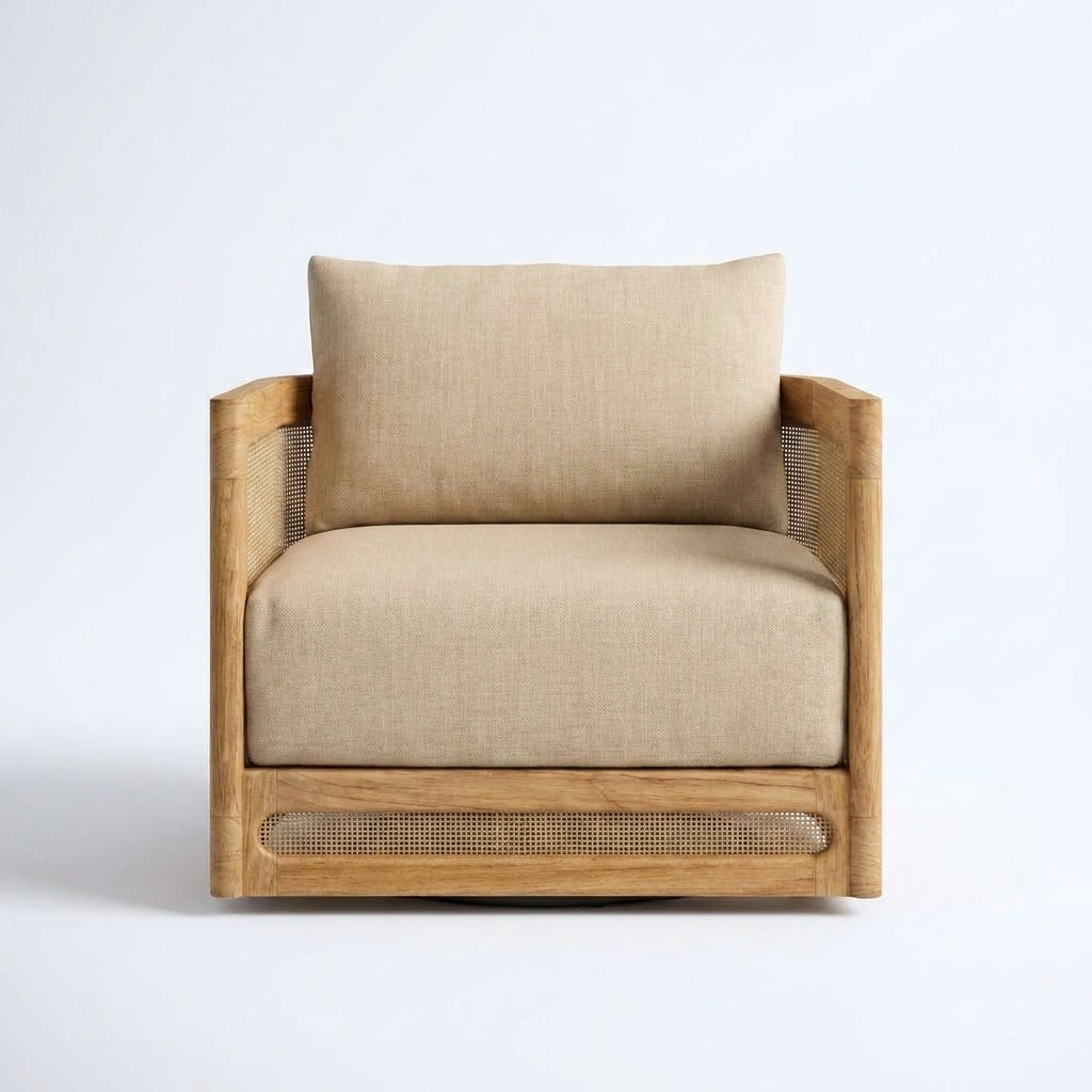 Lento Swivel Lounge Chair — front view