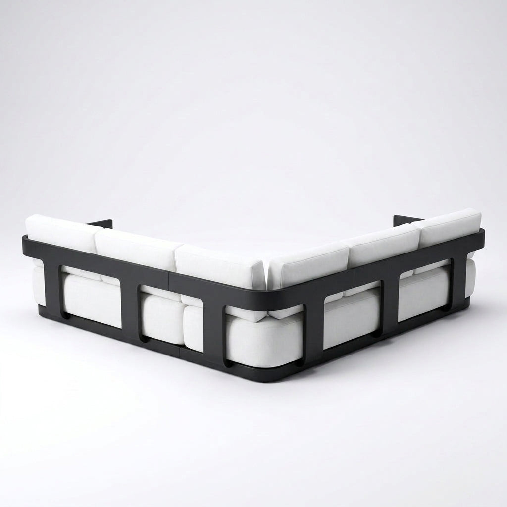 Aris L Shaped Sofa - back view