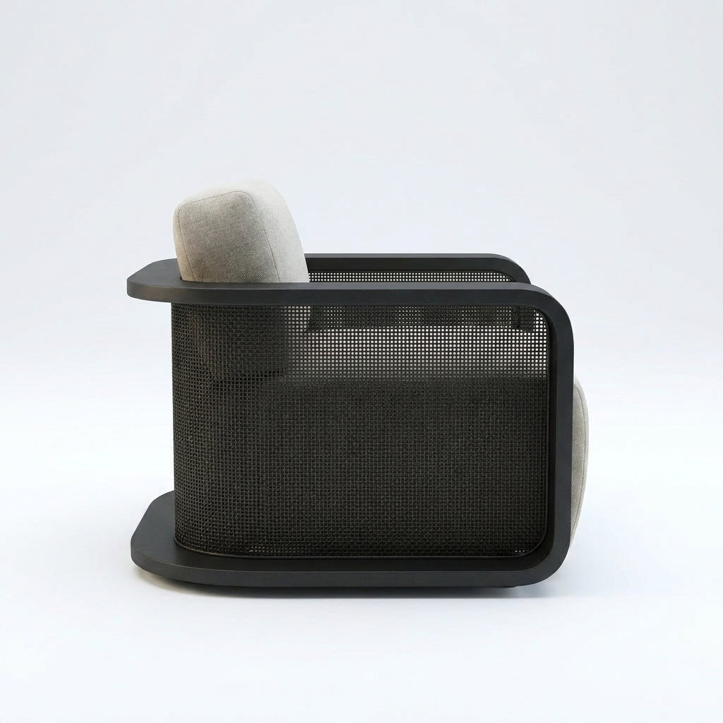 Luma Swivel Lounge Chair — side view