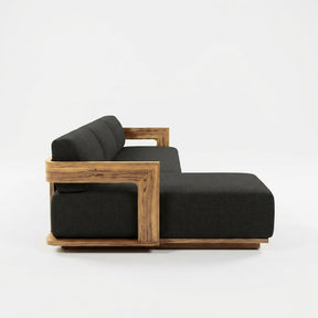 Aris Chaise Sofa teak side